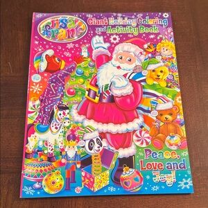 Lisa Frank Coloring Activity Book Giant Holiday Christmas Peace Love and Joy!